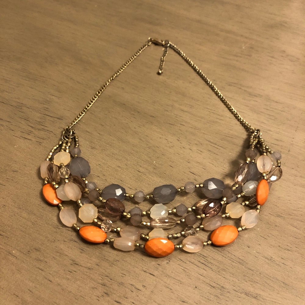 Vintage Multi-Color Layered Beaded Necklace